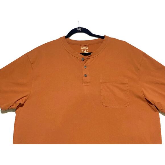 Red Head Pull Over Shirt Orange Men's Size XXL Short Sleeve - Picture 4 of 7